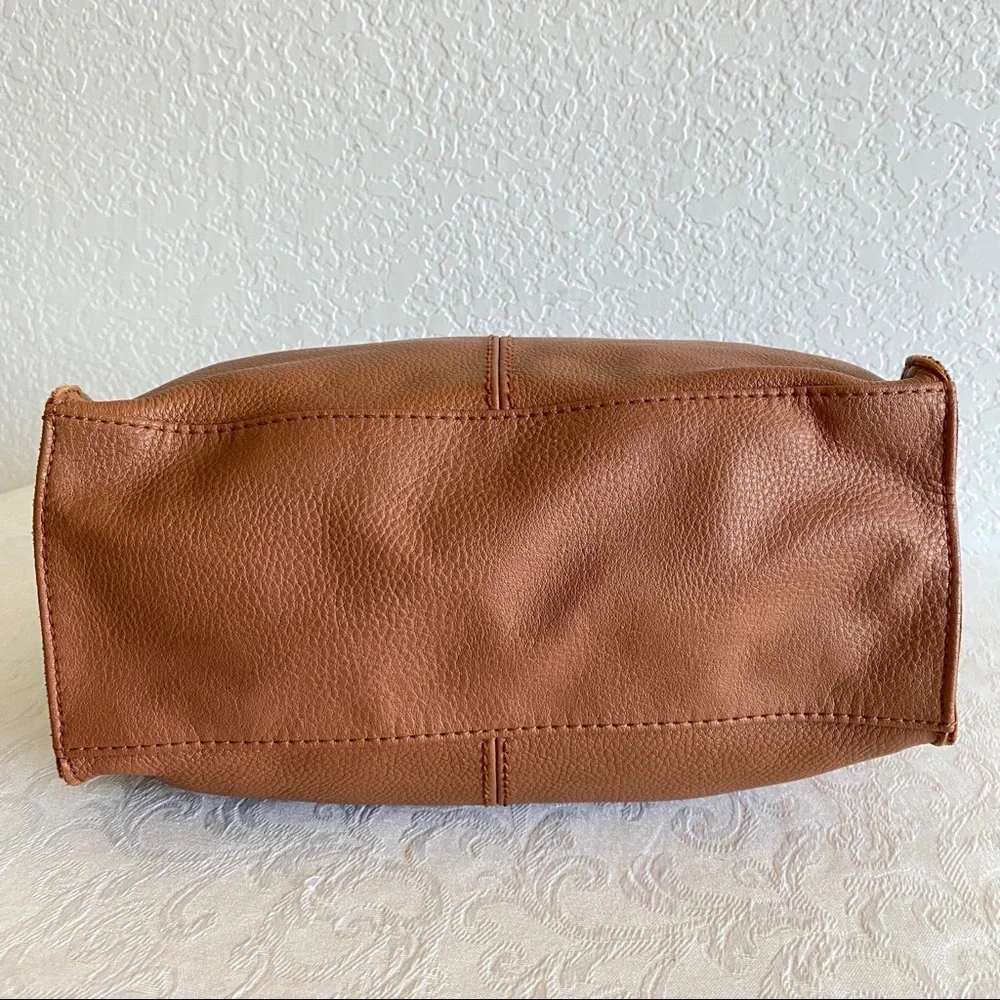 The sak brown leather studded hobo bag